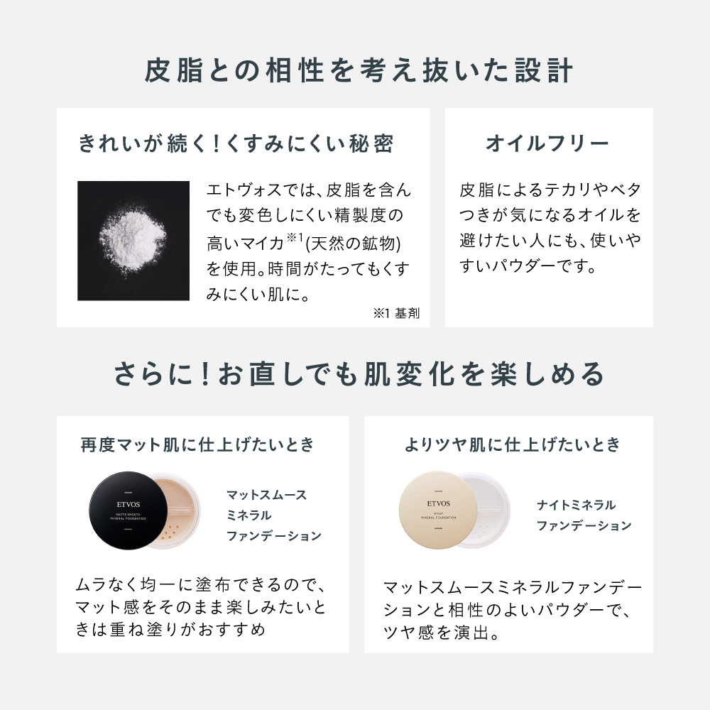 マットスムースミネラルファンデーション